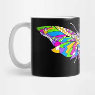 deadly cicada in winged animal floral art in pattern aesthetics style ecopop Mug